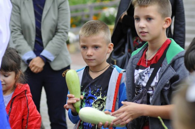 Кавуни, баклажани, перчики: у Луцькому зоопарку зібрали овочі, які садили діти. ФОТО