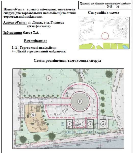 Біля фонтану поруч із центральним парком Луцька поставлять торгові павільйони