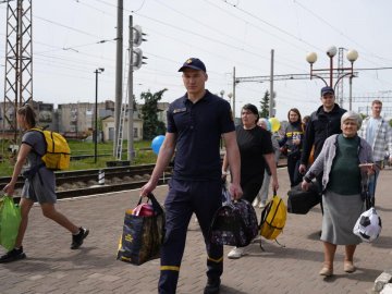 На Волинь прибув черговий евакуаційний потяг з Донеччини. ФОТО