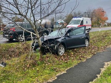 На Волині водій злетів з дороги і врізався в дерево