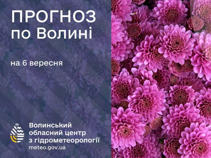 Погода в Луцьку та Волинській області на завтра, 6 вересня