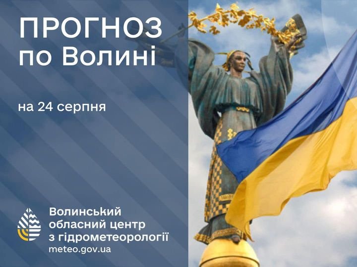 Погода в Луцьку та Волинській області на завтра, 24 серпня