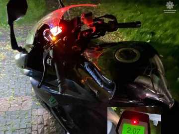 У Луцьку затримали п'яного мотоцикліста без прав