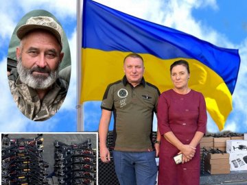 Вдова загиблого Героя з Волині Володимира Деркача пожертвувала 1,5 мільйона гривень на дрони для ЗСУ