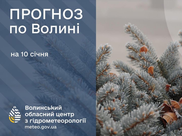 Погода в Луцьку та Волинській області на завтра, 10 січня