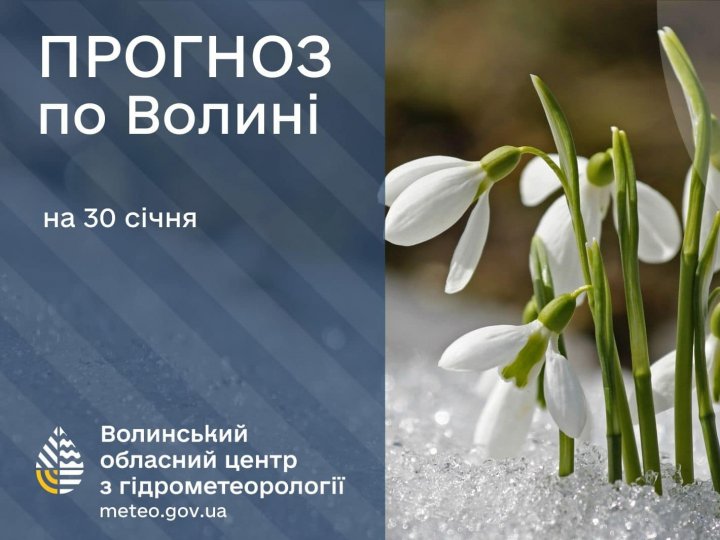 Погода в Луцьку та Волинській області на завтра, 30 січня