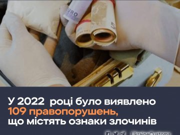 Волинські митники у 2022 році виявили 109 правопорушень, які містили ознаки злочинів