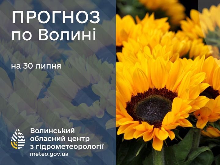 Погода в Луцьку та Волинській області на завтра, 30 липня