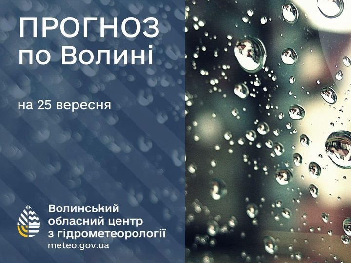 Погода в Луцьку та Волинській області на завтра, 25 вересня