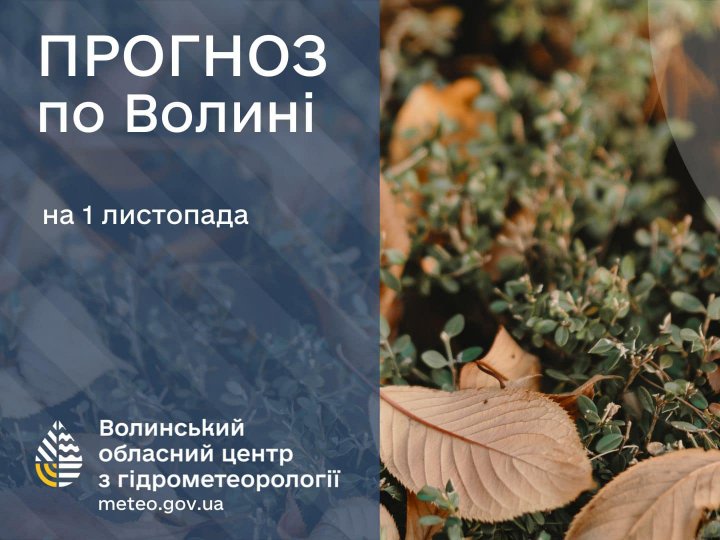 Погода в Луцьку та Волинській області на завтра, 1 листопада