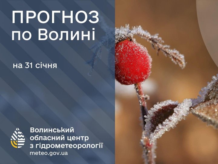 Погода в Луцьку та Волинській області на завтра, 31 січня