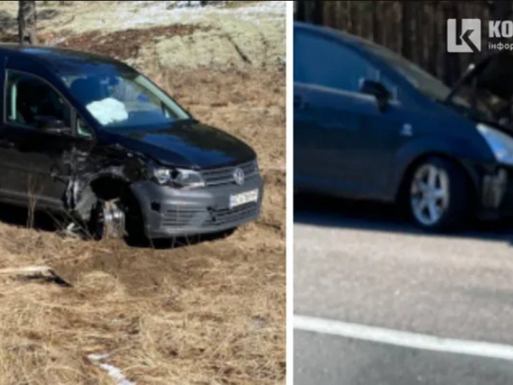 На волинській трасі зіткнулися дві автівки. ФОТО