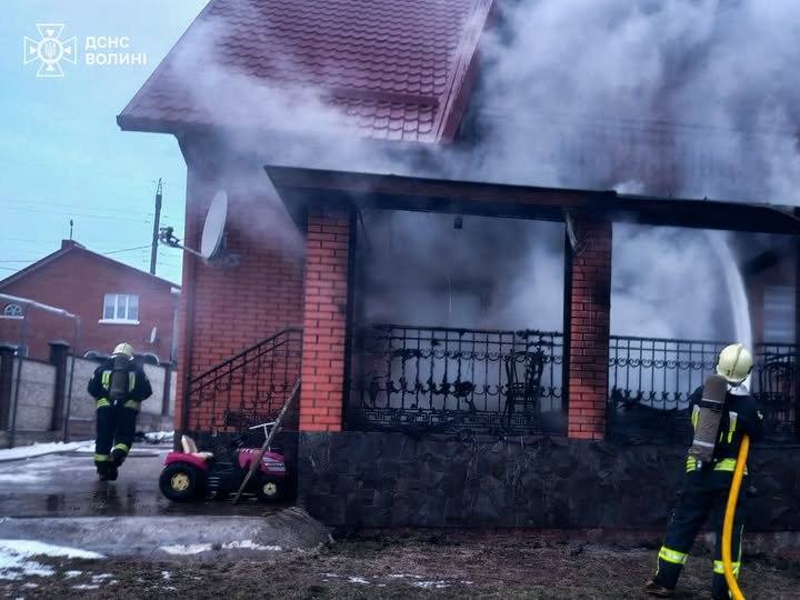 На Волині горів житловий будинок