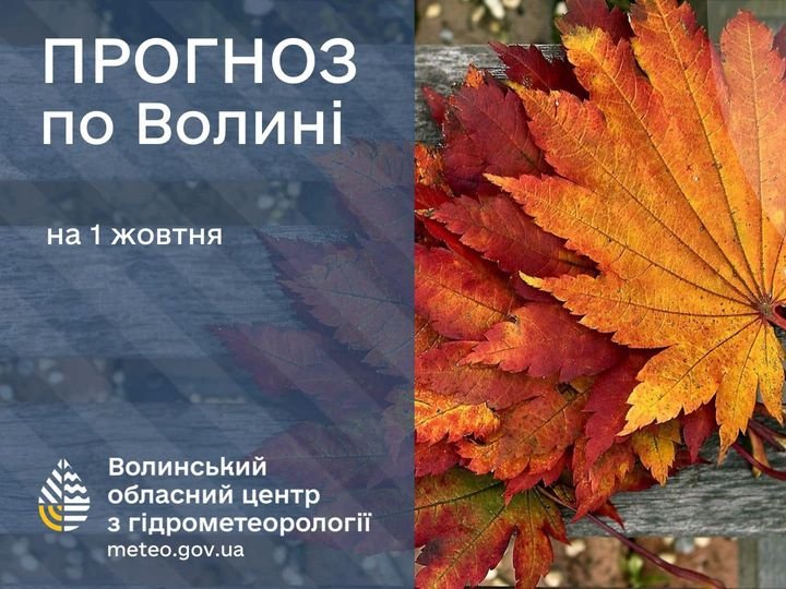 Погода в Луцьку та Волинській області на завтра, 1 жовтня