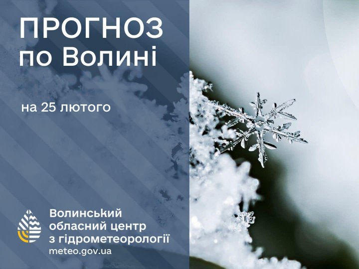 Погода в Луцьку та Волинській області на завтра, 25 лютого