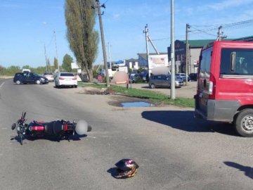 На Волині в аварію потрапив мотоцикліст