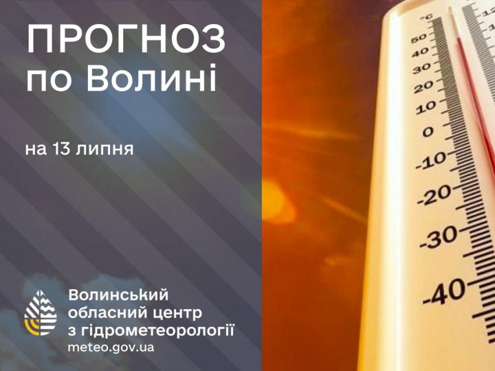 Погода в Луцьку та Волинській області на завтра, 13 липня