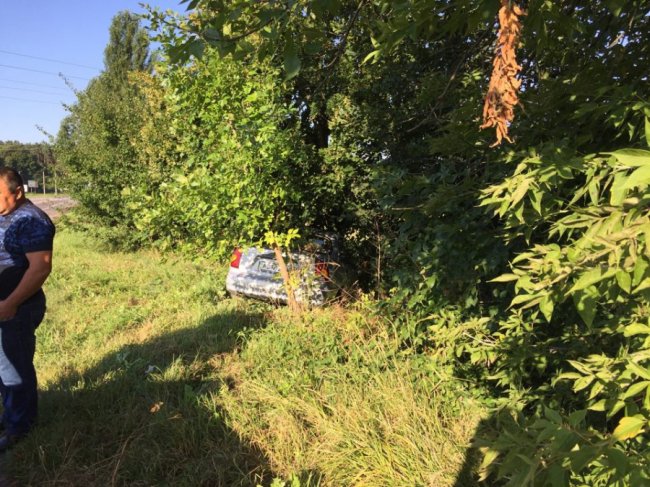 Під Луцьком через аварію легковик злетів у кювет. ФОТО