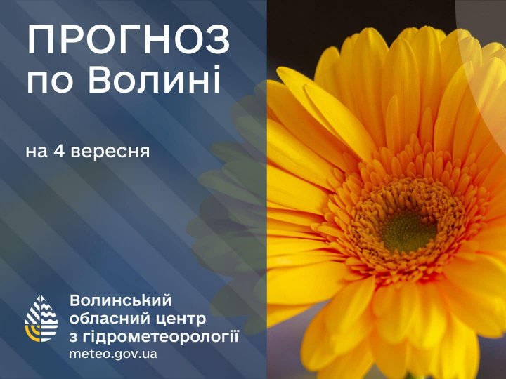 Погода в Луцьку та Волинській області на завтра, 4 вересня